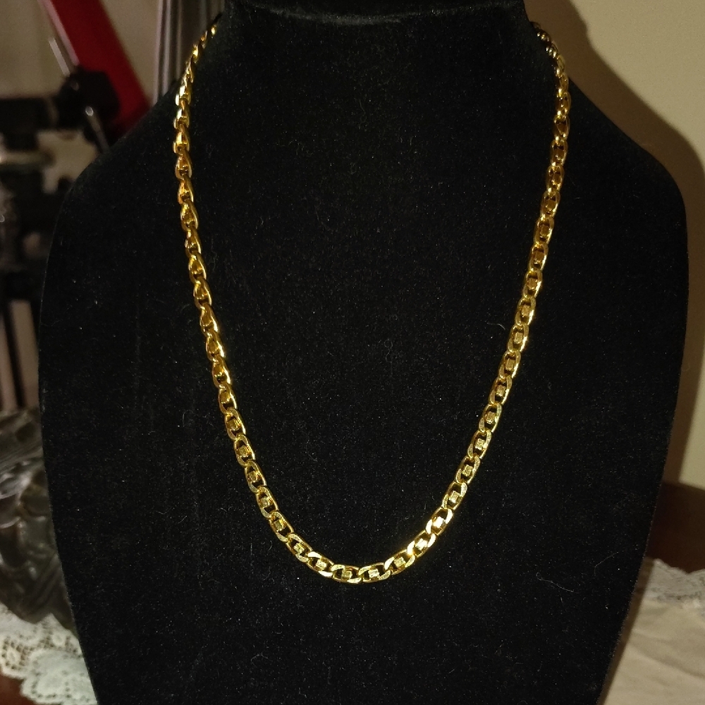 Elegant Gold and Blue Necklace - Picture 6 of 7